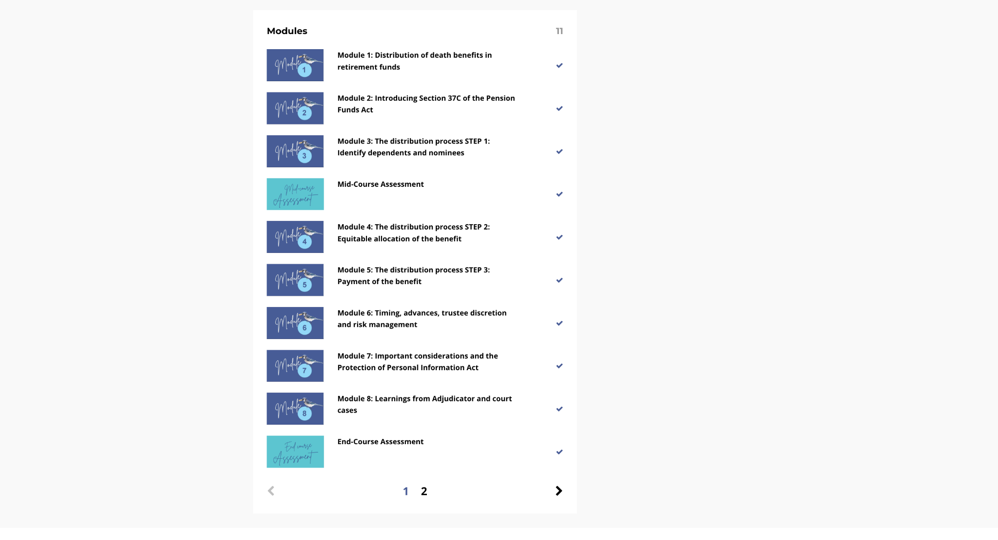 ICTS Academy structured course modules and assessments